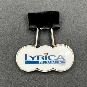 Lyrica Pregabalin Capsules Promotional Item‎ Paper Binder Chip Clip 1" Office